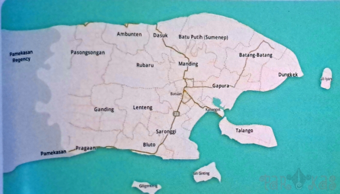 Peta Sumenep, Potensi Wisata dan Peluang Investasi di Kabupaten Sumenep (Istimewa/Doc. Parekas.com)
